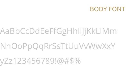 Font card for Open Sans, the body font